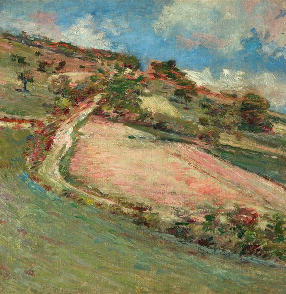 Hillside, Springtime, Giverny - Theodore Robinson