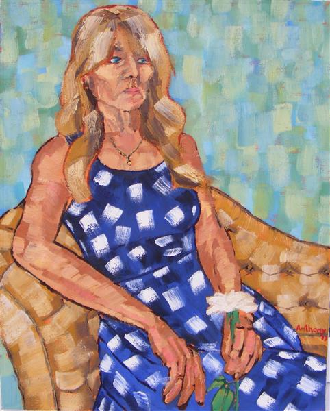 28. Stephanie Sitting After La Mousme, 2017 by Anthony D. Padgett After Van Gogh Arles 1888, 2017 - Anthony Padgett