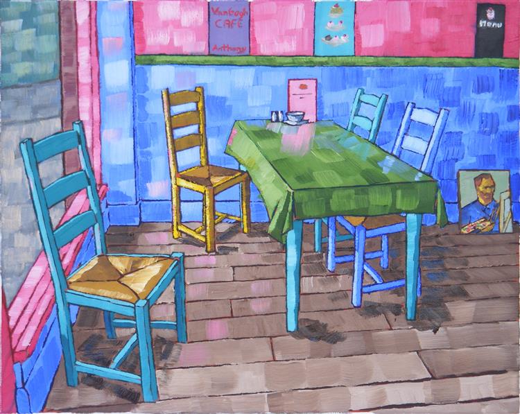 36. Tearoom Vincents Bedroom in Arles 2017 by Anthony D. Padgett (after Van Gogh Arles 1888), 2017 - Anthony Padgett
