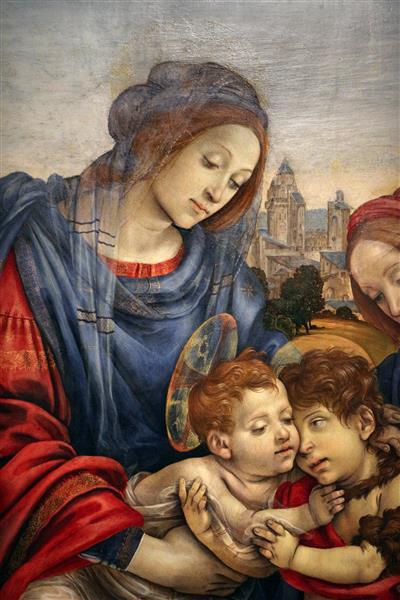 Sacra Famiglia coi Ss. Giovanni Battista e Margherita (detail), c.1495 - Filippino Lippi