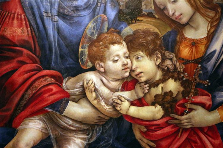 Sacra Famiglia coi Ss. Giovanni Battista e Margherita (detail), c.1495 - Filippino Lippi