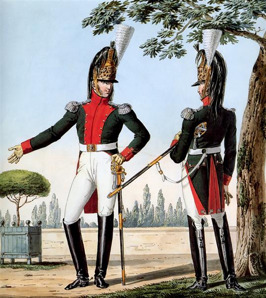 1st Regiment of Dragoons. Part of a Series Chronicling the Uniforms of Napoleon's Grande Armée., 1812 - Carle Vernet