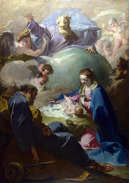 The Nativity with God the Father and the Holy Ghost, 1740 - Giambattista Pittoni