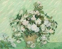 Nature morte : vase aux roses roses - Vincent van Gogh