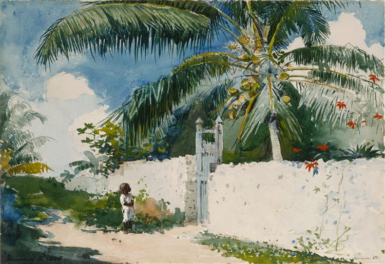 A Garden in Nassau, 1885 - Winslow Homer