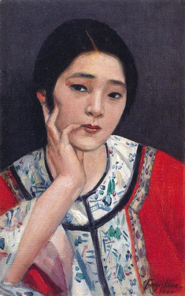 Girl in Chinese Dress - Fujishima Takeji
