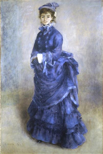 La Parisienne ("The Blue Lady"), 1874 - Пьер Огюст Ренуар