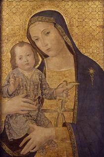 Virgin and Child with little bird - Антониаццо Романо