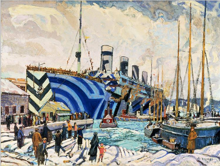 Olympic with Returned Soldiers, 1919 - Arthur Lismer