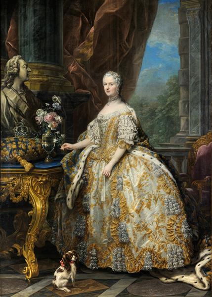 Marie Leszczinska, Reine De France, 1747 - Charles-Andre van Loo (Carle van Loo)