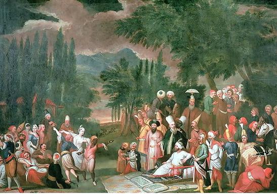 A Turkish Hunting Party with Sultan Ahmed III, c.1710 - Jean-Baptiste van Mour