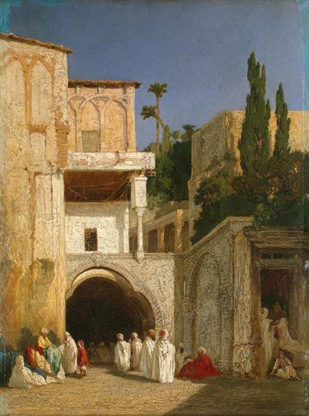 Before a Mosque in Cairo - Alexandre-Gabriel Decamps