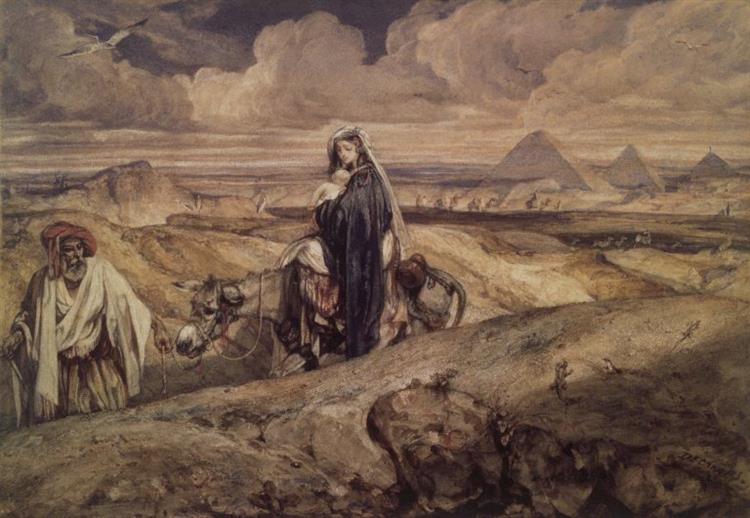 The Flight into Egypt, c.1850 - c.1860 - Александр-Габриэль Декан
