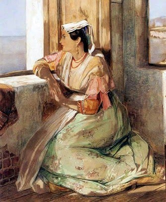 A Lady Gazing over the Bay of Naples - John Frederick Lewis