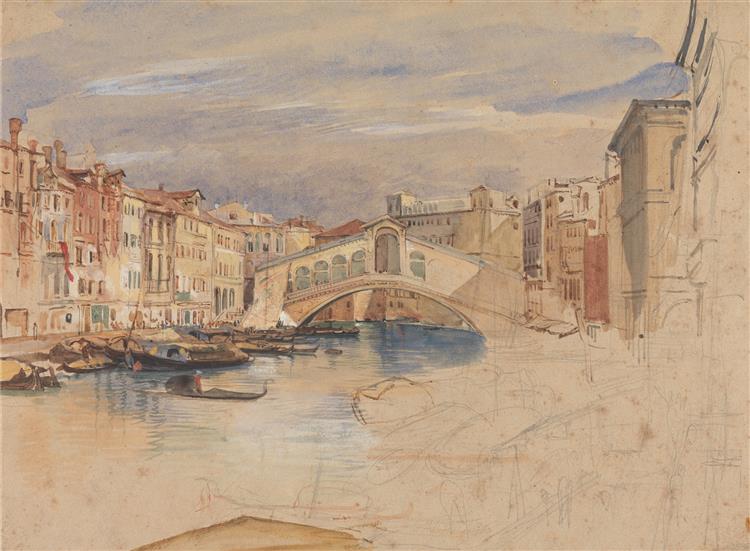 The Grand Canal and Rialto, 1838 - Джон Фредерик Льюис