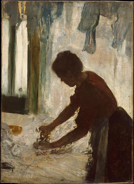Женщина гладит (Силуэт), 1873 - Эдгар Дега