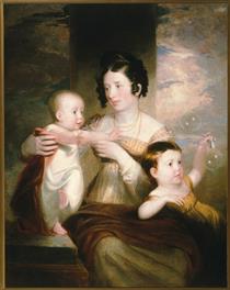 Portrait of Mrs. Morse and Two Children - Samuel Morse