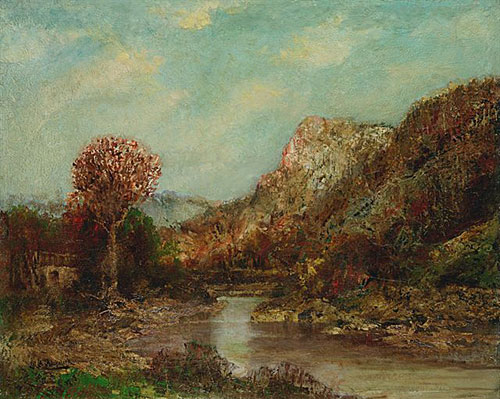 River in a Landscape - Ralph Albert Blakelock