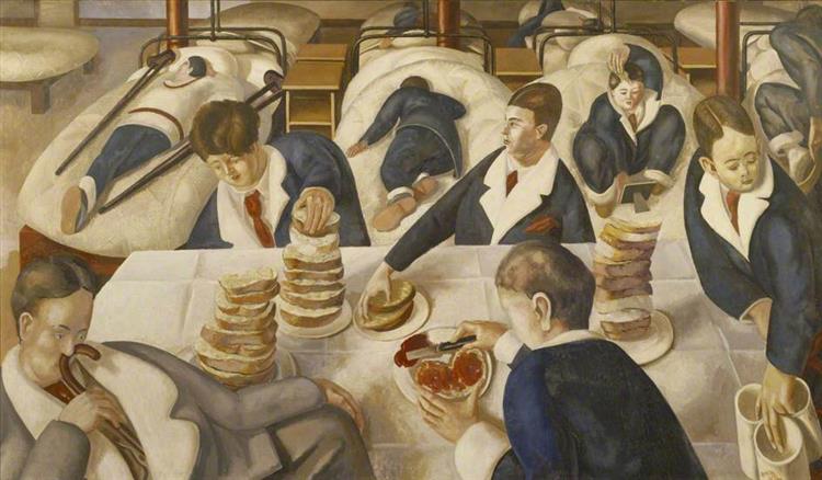 Tea in the Hospital Ward, 1927 - 1932 - Стэнли Спенсер