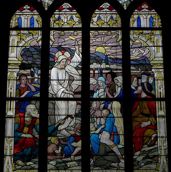 Life of Christ. Eglise Saint-Sulpice de Fougères (2ème Registre. Jésus Enseignant Les Foules), 1919 - Ludovic Alleaume