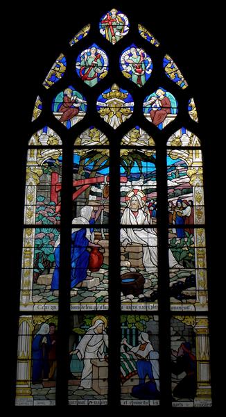 Jesus and the Samaritan woman. Eglise Saint-Sulpice de Fougères, 1919 - Ludovic Alleaume