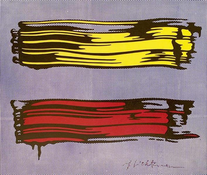 Yellow and Red Brushstrokes, 1966 - Рой Лихтенштейн