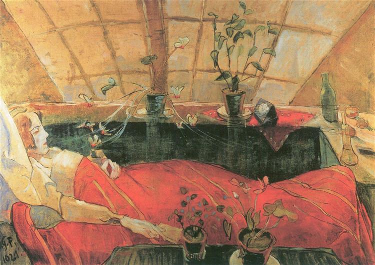 The Convalescent (Sonia Gramatté), 1921 - Вальтер Граматте