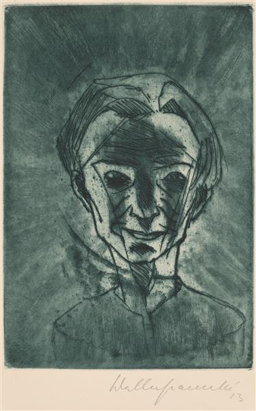 Smiling Head, Self-portrait, 1923 - Walter Gramatté