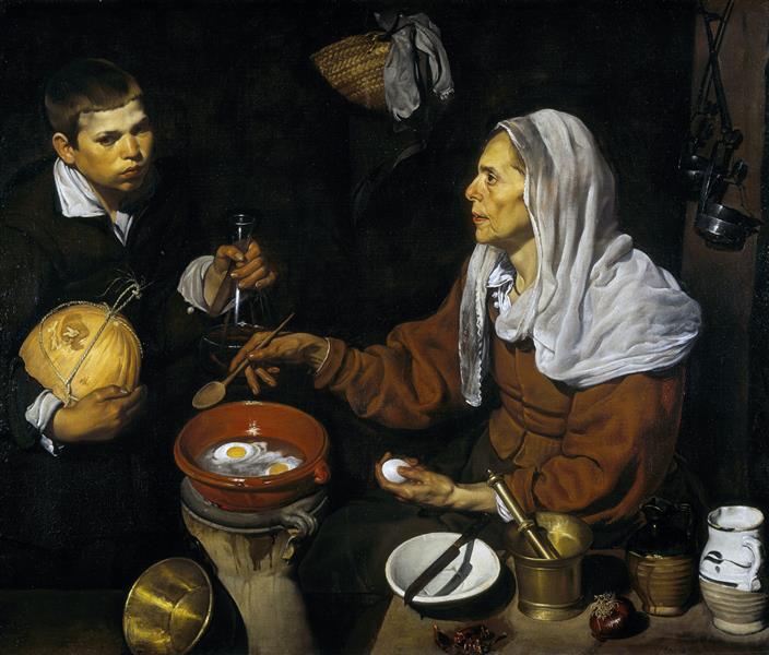 An Old Woman Cooking Eggs, 1618 - Diego Velazquez - WikiArt.org