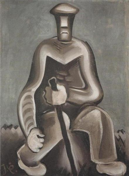Muž s holí, 1927 - Josef Capek