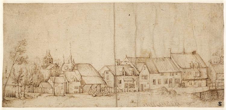 Village View, c.1555 - c.1560 - Maître des Petits Paysages