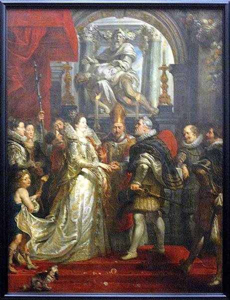 5. The Wedding by Proxy of Marie De' Medici to King Henry IV, 1622 - 1625 - Pierre Paul Rubens
