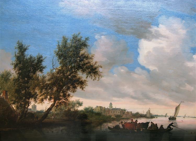 Kanallandschaft Mit Schloss Nijenrode - Salomon van Ruysdael