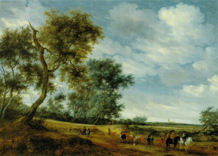 Holländische Landschaft Mit Raubzug - Salomon van Ruysdael