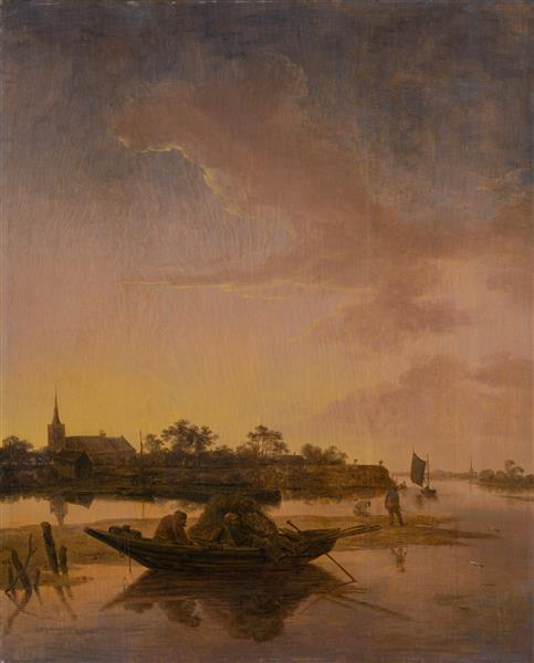 Water Landscape with Fishermen - Salomon van Ruysdael