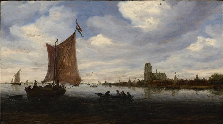 View of Dordrecht, c.1660 - Саломон ван Рёйсдал
