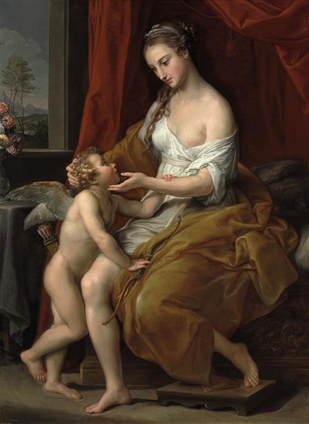 Venus Caressing Cupid - Pompeo Batoni
