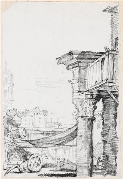 A Balcony in the Roman Forum, c.1750 - Joseph-Marie Vien