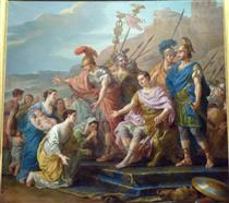The Family of Coriolanus from Flex and Deflect Besiege Rome - Joseph-Marie Vien