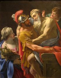Aeneas and His Faher Fleeing Troy - Сімон Вуе