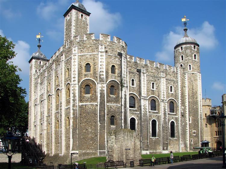 Whit Tower, Tower of London, c.1078 - Романская архитектура