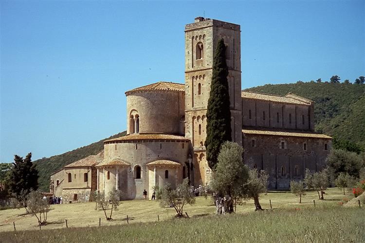 Abbey of Sant'Antimo, Italy, c.1050 - Romanesque Architecture