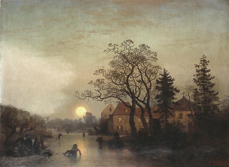 Winter Landscape, 1858 - Андреас Ахенбах