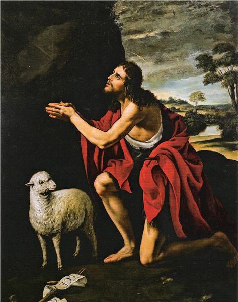 Johannes Der Täufer Beim Gebet, 1620 - Хуан Ван дер Амен