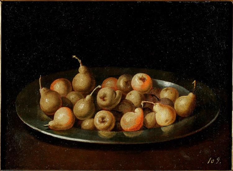 Pears on a Silver Dish - Juan van der Hamen y León