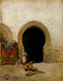 At the gate of the Seraglio - Marià Fortuny i Marsal