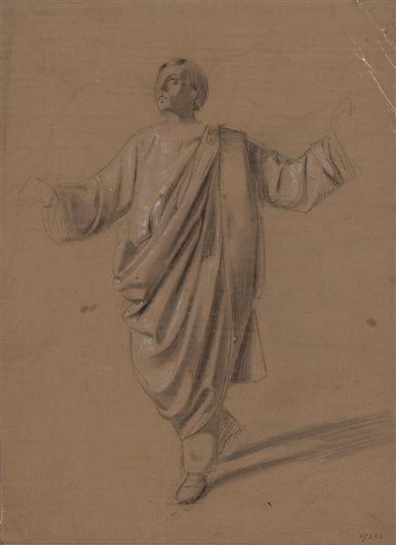 Academic study of a male figure, 1856 - 1858 - Маріано Фортуні