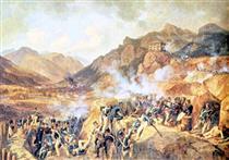 Capture of Fort Malborghetto on May 17, 1809 by the Franco-Italian army of Eugene De Beauharnais. The Austrian Garrison, Under the Orders of Captain Friedrich Hensel, Is Entirely Killed Or Made Prisoner - Oswald Achenbach