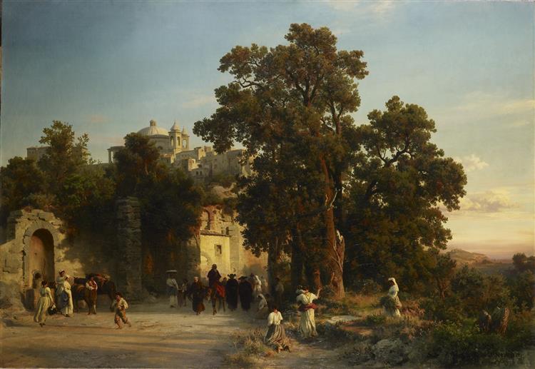 Evening, 1854 - Освальд Ахенбах