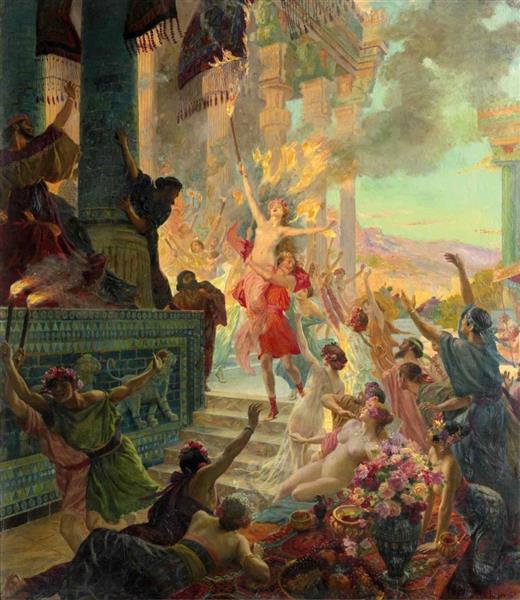 Incendie De Persepolis, 1890 - Georges Rochegrosse